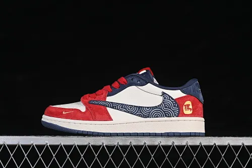 All categories Air Jordan Jordan series basketball shoes Air Jordan 1 Low High-end customized low-top sneakers Travis Scott x Fragment Design x Air Jordan 1 Low OG SP AJ1 Joe 1 Year of the Horse Limited Wave Blue Hook Low-top cultural casual sneakers HG0026-020